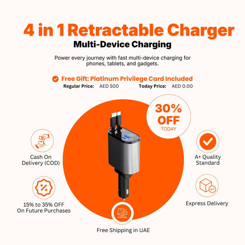 4 in 1 Retractable Charger